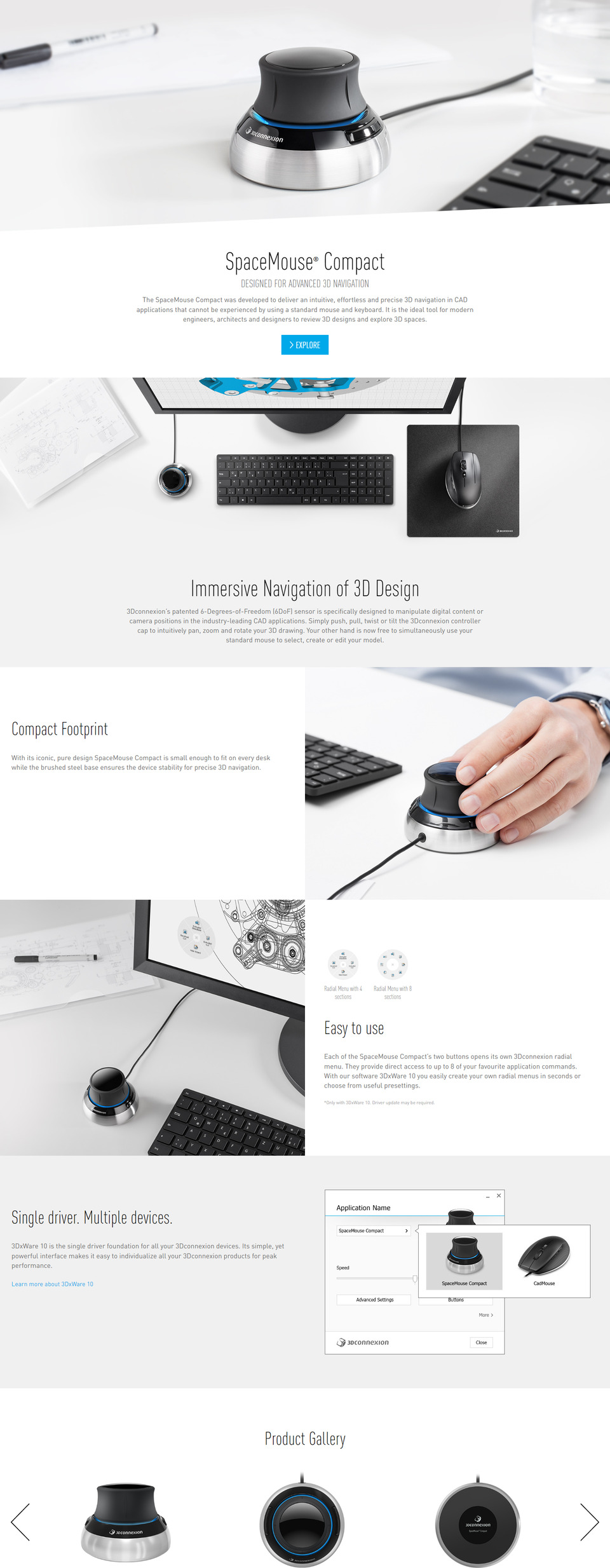 3dconnexion spacemouse compact 3d navigation mouse for 6dof sensor