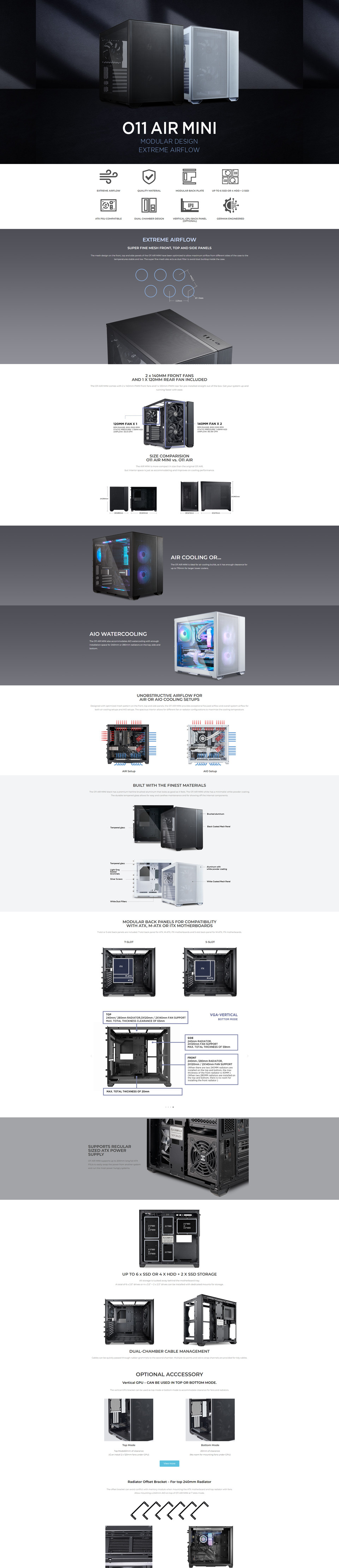 lian li o11 air mini chassis white