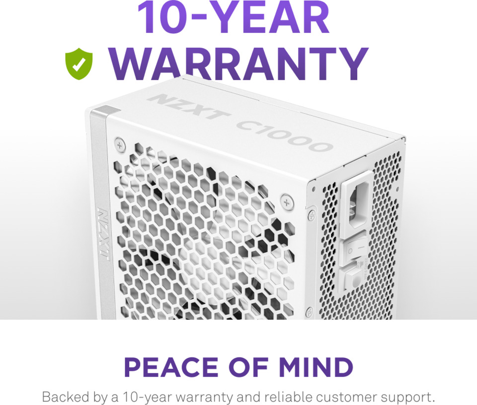 1000 watt nzxt gold atx 31 gen5 white power supply