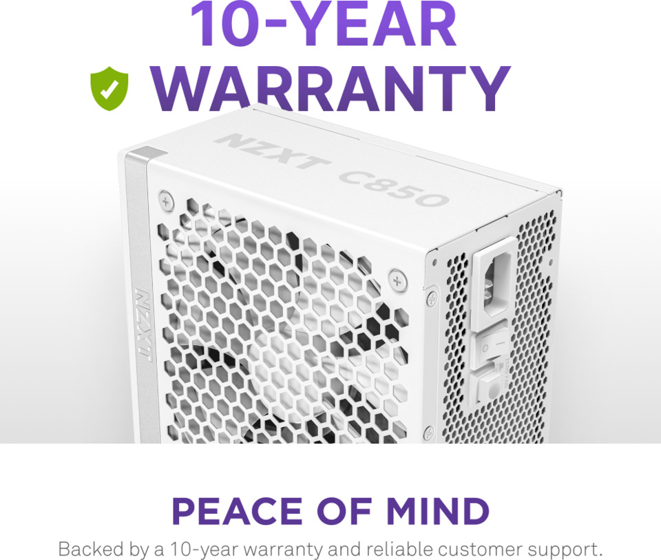 850 watt nzxt gold atx 31 gen5 white power supply