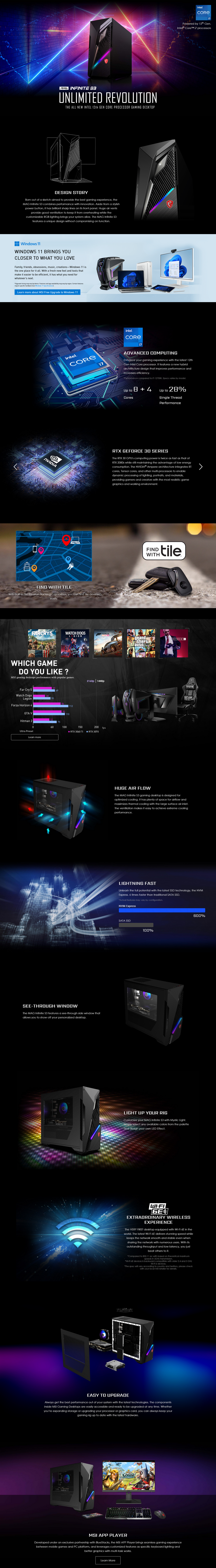 Msi Mag Infinite S3 12si 270au Core I5 Gtx1660 Super Gaming Pc Win 11 Home Ca