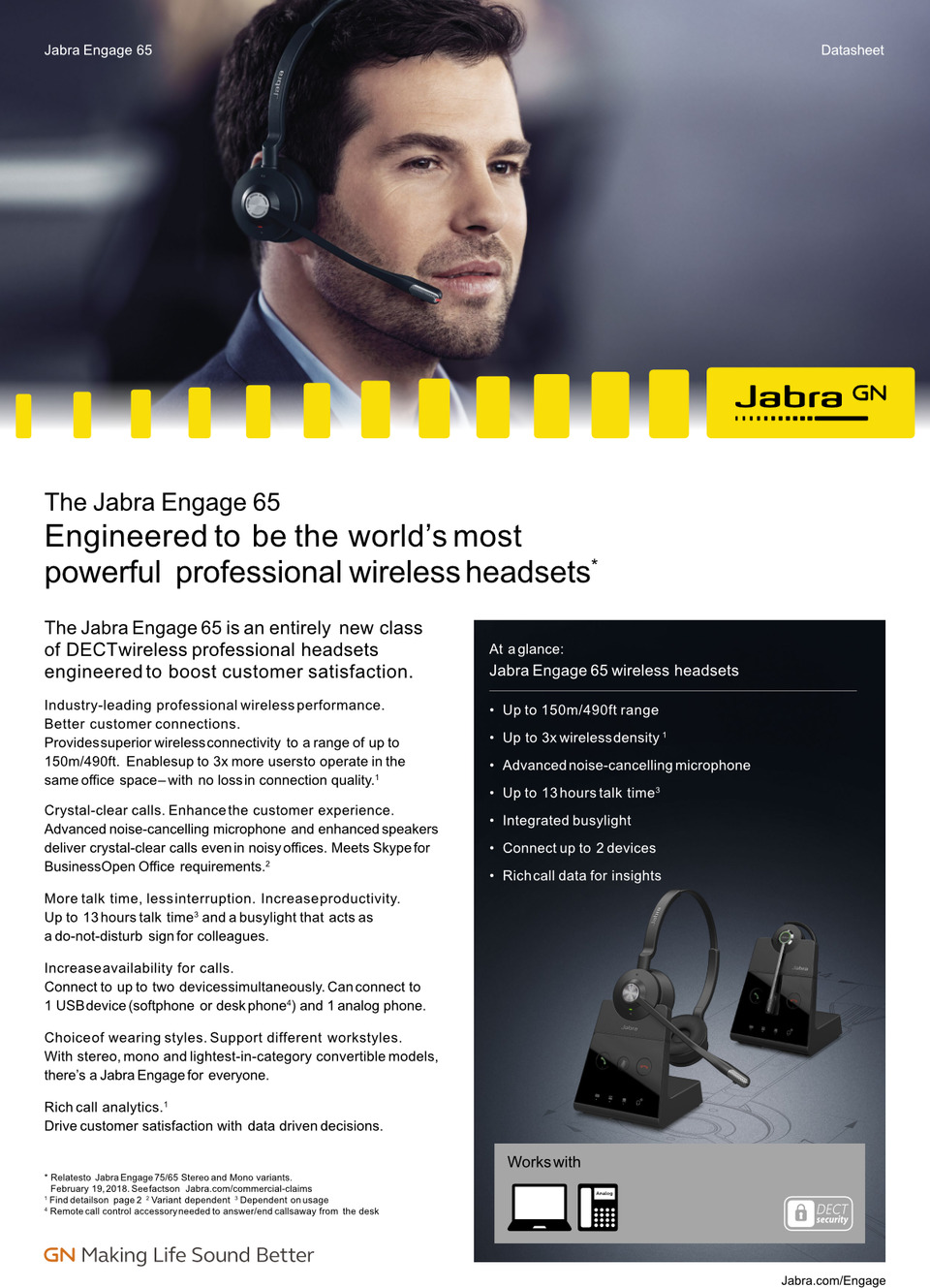 jabra engage 65 uc stereo headset 9559-553-117