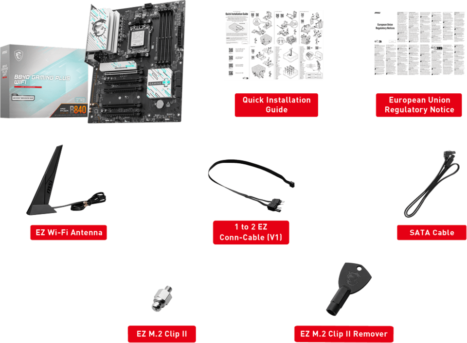 msi am5 atx b840 gaming plus wifi motherboard