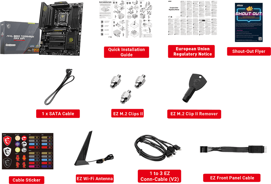 msi am5 atx mag b850 tomahawk max wifi motherboard