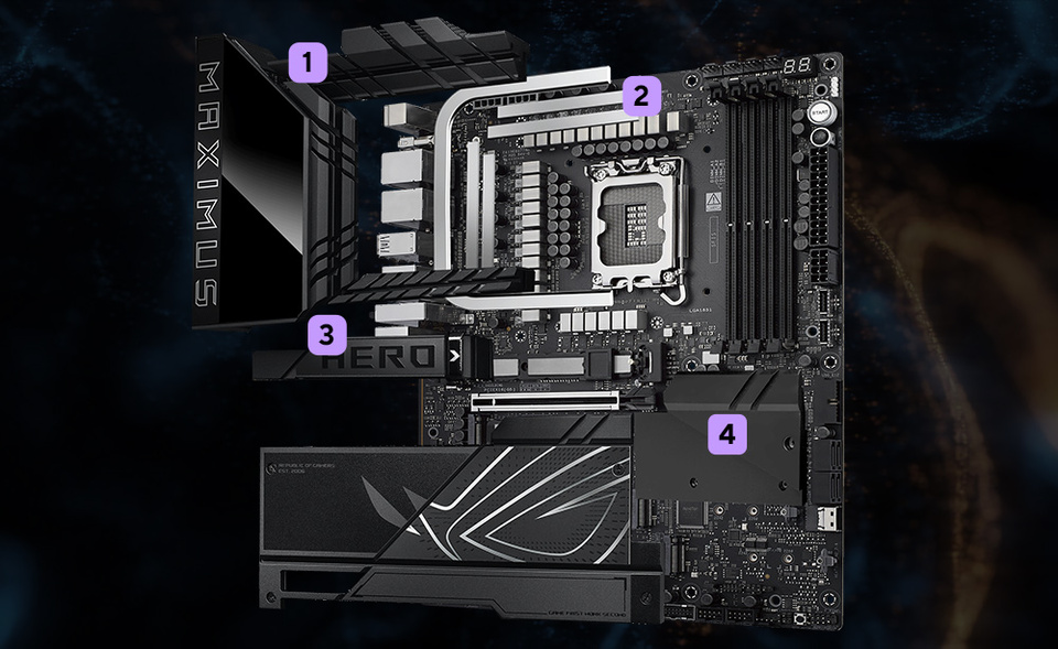 asus s1851 atx rog maximus z890 hero ddr5 motherboard