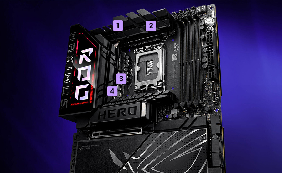 asus s1851 atx rog maximus z890 hero ddr5 motherboard