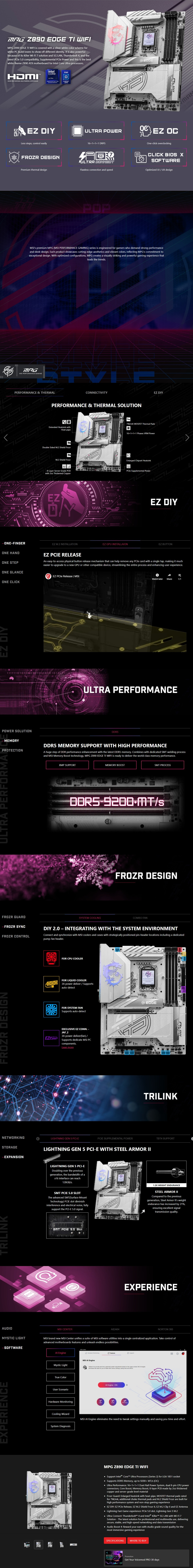 msi s1851 atx mpg z890 edge ti wifi ddr5 motherboard