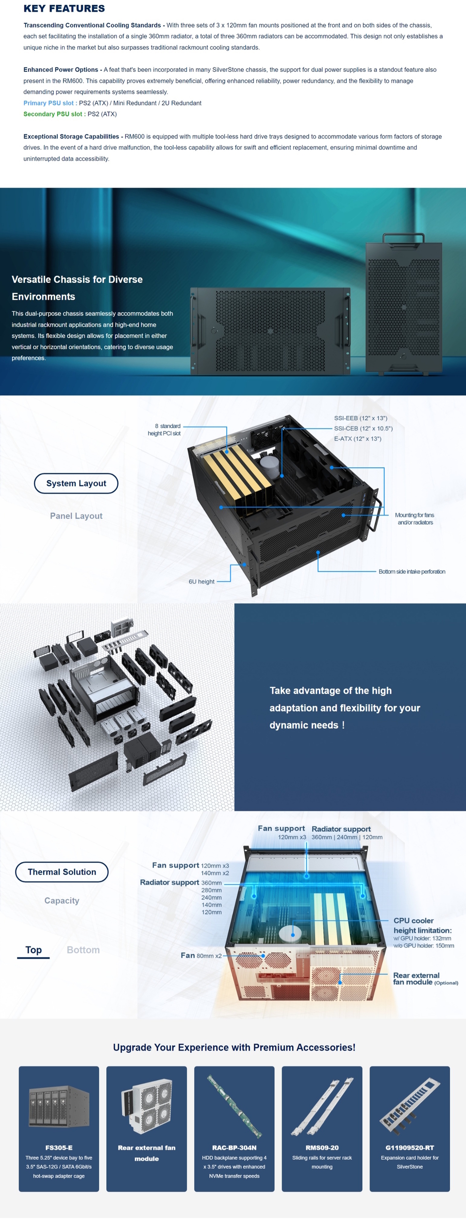 silverstone rm600 6u rackmount chassis with dual psu compatibility