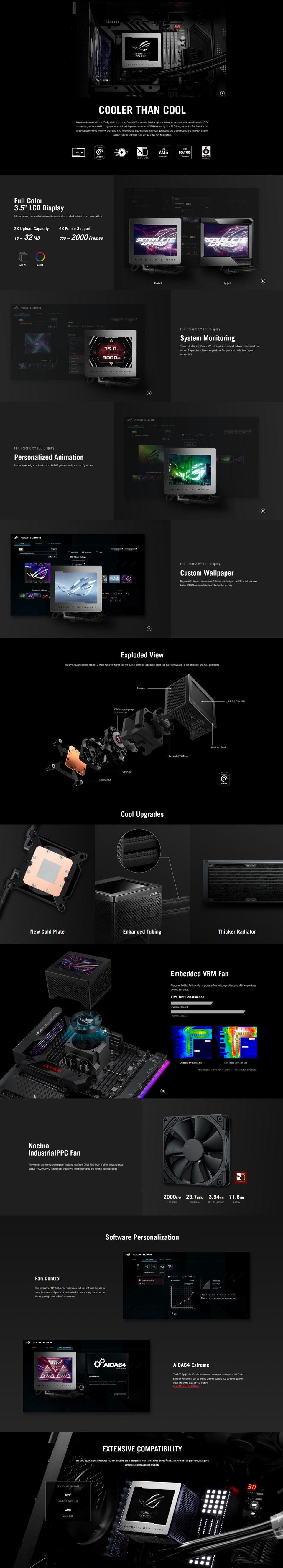 asus rog ryujin iii 360 aio liquid cpu cooler