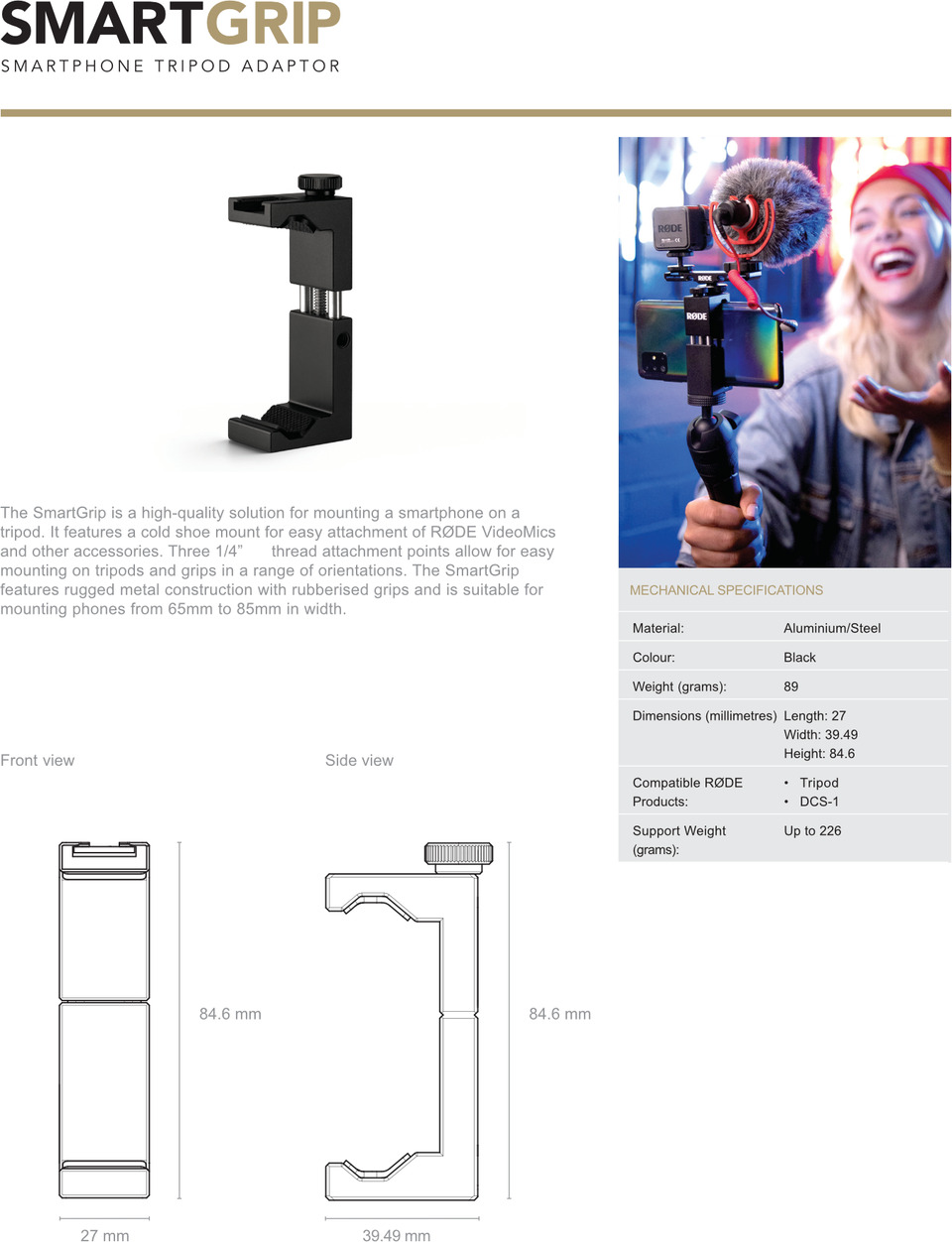 rode vlogger kit usb-c filmmaking kit for usb-c devices