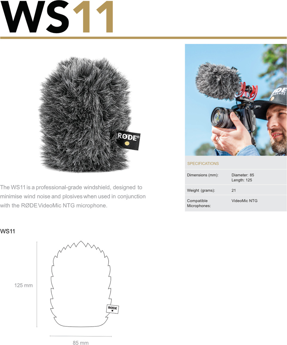 rode ws11 videomic ntg windshield