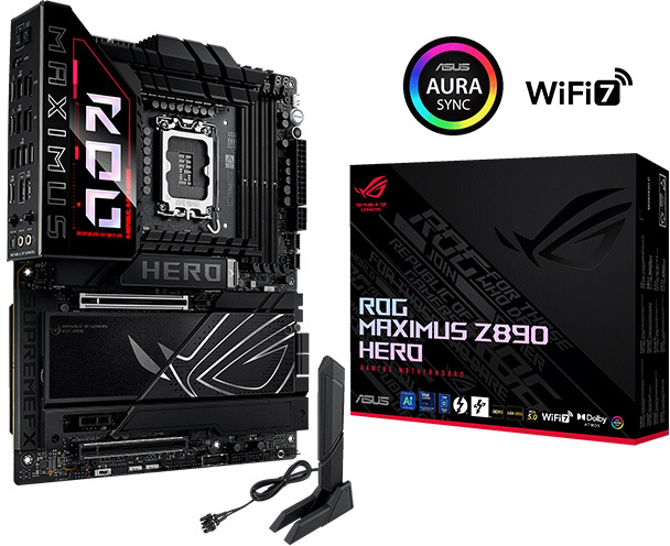 asus s1851 atx rog maximus z890 hero ddr5 motherboard