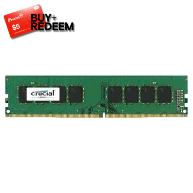 16GB DDR4 Crucial (1x16GB) CT16G4DFD824A 2400MHz RAM Module, *$5 Voucher by Redemption