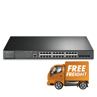 28 Port TP-Link JetStream TL-SG3428MP Gigabit L2+ Managed Switch with 24-Port PoE+