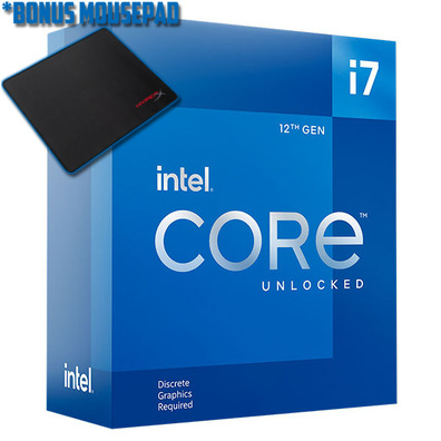 Intel S1700 Core i7 12700KF 12 Core 3.60 GHz CPU BX8071512700KF, *BONUS HyperX Mouse Pad