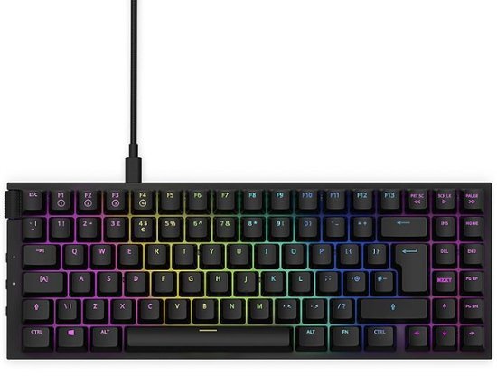 NZXT Function Compact Red Mechanical USB Black Gaming Keyboard KB-175US ...