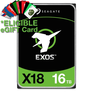 16TB Seagate Exos X18 Enterprise 3.5 SATA HDD ST16000NM000J, *Eligible for BONUS eGift Card, T&Cs Apply