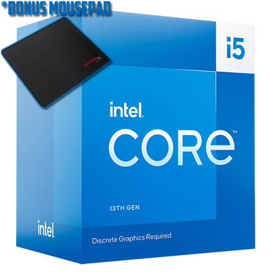 Intel S1700 Core i5 13400F 10 Core CPU BX8071513400F, *BONUS HyperX Mouse Pad