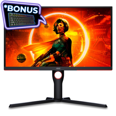 24.5 AOC 25G3ZM 240Hz FHD 1ms Adaptive Sync VA Gaming Monitor, *BONUS Keyboard via redemption