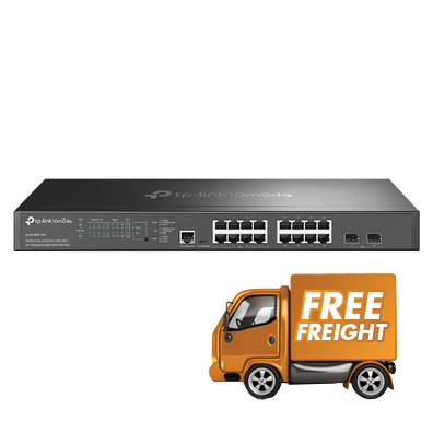 16 Port TP-Link SG3218XP-M2 Omada 2.5Gbe and 2-Port 10Gbe SFP+ L2+ Managed Switch with 8-Port PoE+