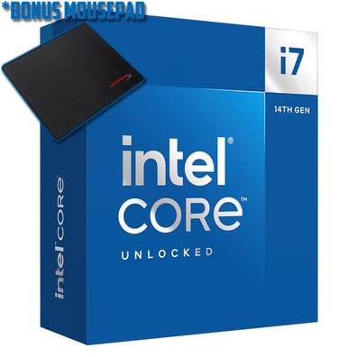 Intel S1700 Core i7 14700K 20 Core CPU BX8071514700K, *BONUS Game via redemption *BONUS HyperX Mouse Pad