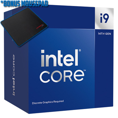 Intel S1700 Core i9 14900F 24 Core CPU BX8071514900F, *BONUS HyperX Mouse Pad