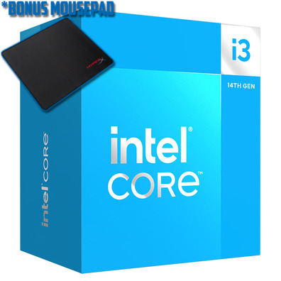 Intel S1700 Core i3 14100 4 Core CPU BX8071514100, *BONUS HyperX Mouse Pad