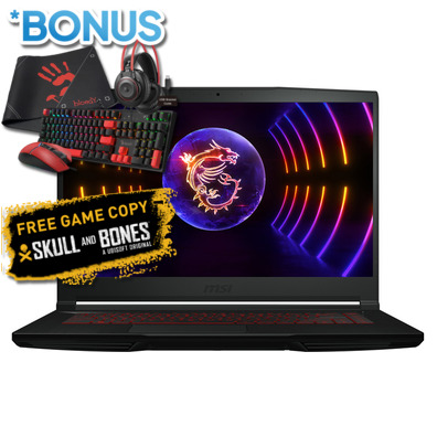 MSI GF63 Thin 12VE-852AU 15.6 RTX4050 Core i7 Laptop Win 11, *FREE Skull and Bones™ game code via redemption
