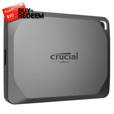 1TB Crucial X9 PRO Rugged Portable USB-C 3.2 Gen 2 SSD, *$20 Voucher by Redemption