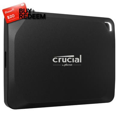 1TB Crucial X10 PRO Portable USB-C 3.2 Gen 2 SSD, *$20 Voucher by Redemption