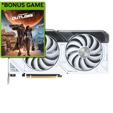 ASUS RTX4070 12GB DUAL OC White Graphics Card, *Bonus Game, Star Wars Outlaws via redemption