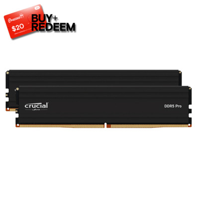 96GB DDR5 (2x48G) Crucial Pro 5600MT/s CP2K48G56C46U5 RAM, *$20 Voucher by Redemption