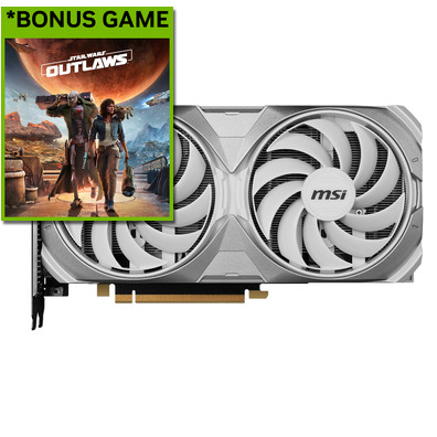 MSI RTX4070 12GB VENTUS 2X WHITE 12G OC PCIe Graphics Card, *Bonus Game, Star Wars Outlaws via redemption