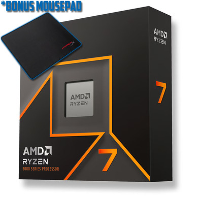 AMD AM5 Ryzen 7 9700X 8 Core 5.5GHz CPU 100-100001404WOF, *BONUS HyperX Mouse Pad