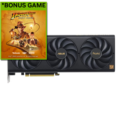 ASUS RTX 4070 12GB OC PROART Graphics Card, *Bonus Game, Indiana Jones via redemption