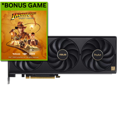 ASUS 4070 Ti Super 16GB OC PROART Graphics Card, *Bonus Game, Indiana Jones via redemption