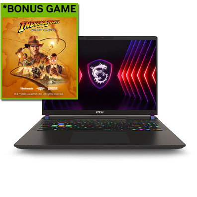 MSI VECTOR 16 HX A14VHG-645AU 16 RTX4080 Core i9 Laptop Win 11 Home, *BONUS Diablo IV Game & DLC via redemption *Bonus Game, Indiana Jones via redemption