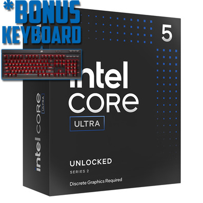 Intel S1851 Core Ultra 5 245KF 14 Core 5.2 GHz CPU BX80768245KF, *BONUS Game via redemption *BONUS Corsair Keyboard