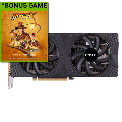 PNY GeForce RTX 4070 SUPER 12GB OC VERTO Dual Fan Graphics Card, *Bonus Game, Indiana Jones via redemption