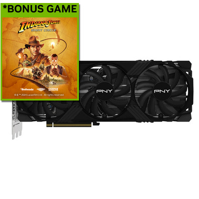 PNY GeForce RTX 4070 Ti Super 16GB OC LED VERTO Triple Fan Graphics Card, *Bonus Game, Indiana Jones via redemption