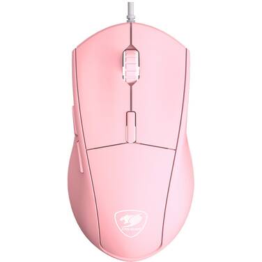 white and pink gaming mouse