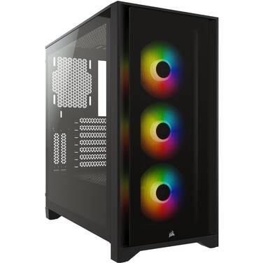 Corsair E-ATX Carbide Series 4000X Mid-Tower RGB TG Case CC-9011204-WW BLACK - OPEN STOCK - CLEARANCE