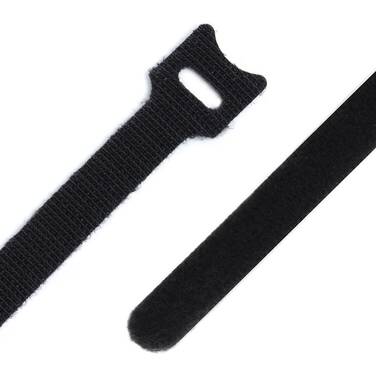 10 x Ty-It Hook & Loop Velcro Cable Tie 240mm X 12mm - BLACK
