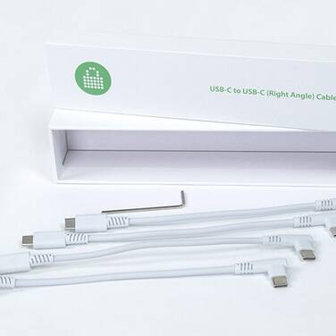 PC Locs USB-C to USB-C Right Angle Cables (185mm) 4pk PUT/BOLT PCL10-10525