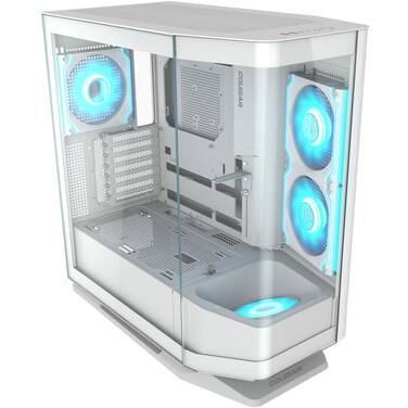 Cougar FV270 RGB WHITE Mid Tower Curved Panoramic Gaming Case, *Eligible to win a VCT Gaming Chair by Redemption