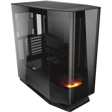 Cougar FV270 BLACK Mid Tower Curved Panoramic Gaming Case, *Eligible to win a VCT Gaming Chair by Redemption