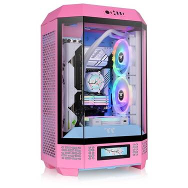 Thermaltake The Tower 300 Tempered Glass Micro Tower Case Bubble Pink