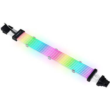 Lian Li 12+4pin STRIMER PLUS Addressable RGB LED VGA Extension Cable 320mm 8 Light Guides