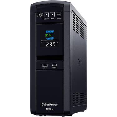 1350VA CyberPower PFC Sinewave Tower UPS with LCD CP1350EPFCLCD, *BONUS 8-Port Surge Protector via redemption