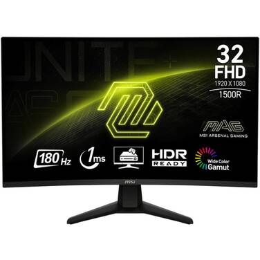 31.5 MSI MAG 32C6 FHD 180Hz Curved Gaming Monitor